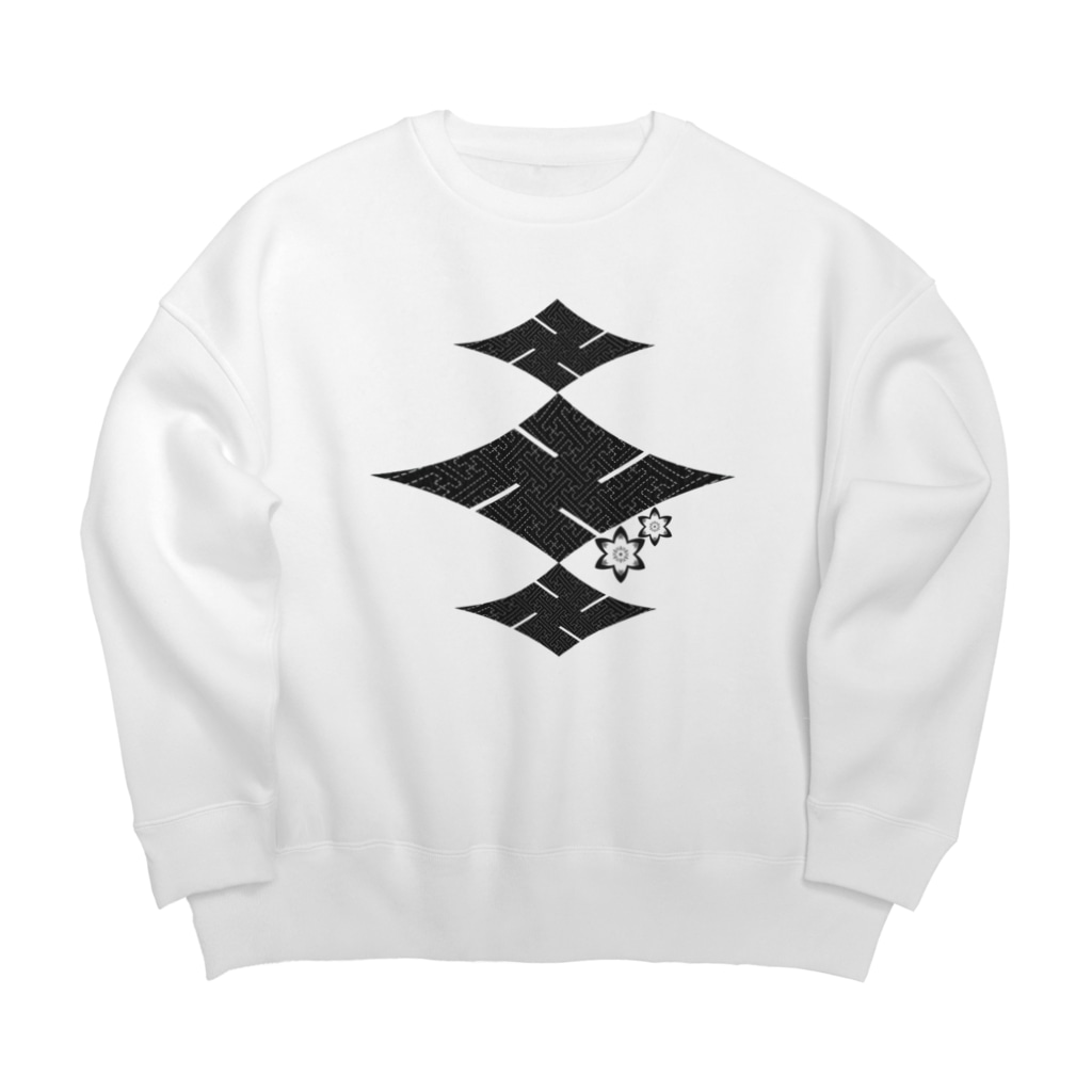 RMk→D (アールエムケード)の楼卍(ロマン)の黒 Big Crew Neck Sweatshirt