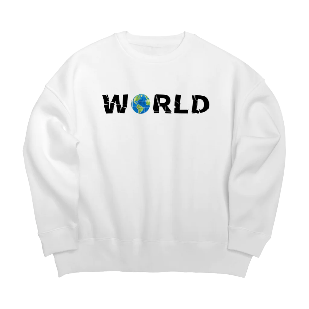 Ａ’ｚｗｏｒｋＳのWORLD(英字＋１シリーズ) Big Crew Neck Sweatshirt