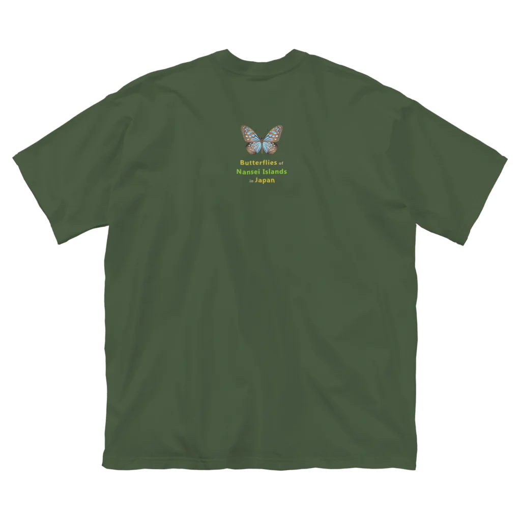 HIGARI BLUEの日本の蝶 Butterflies of Japan 2（南西諸島 Nansei Islands）★英名、和名、学名 [ダークカラー] Big T-Shirt