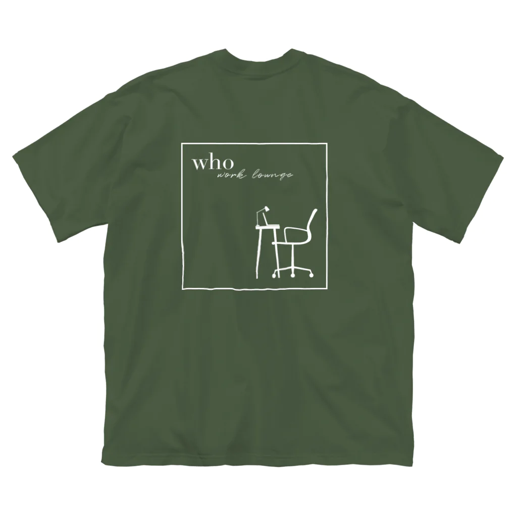 who｜東日本橋の24時間型ワークラウンジのwho work lounge (white logo) ビッグシルエットTシャツ