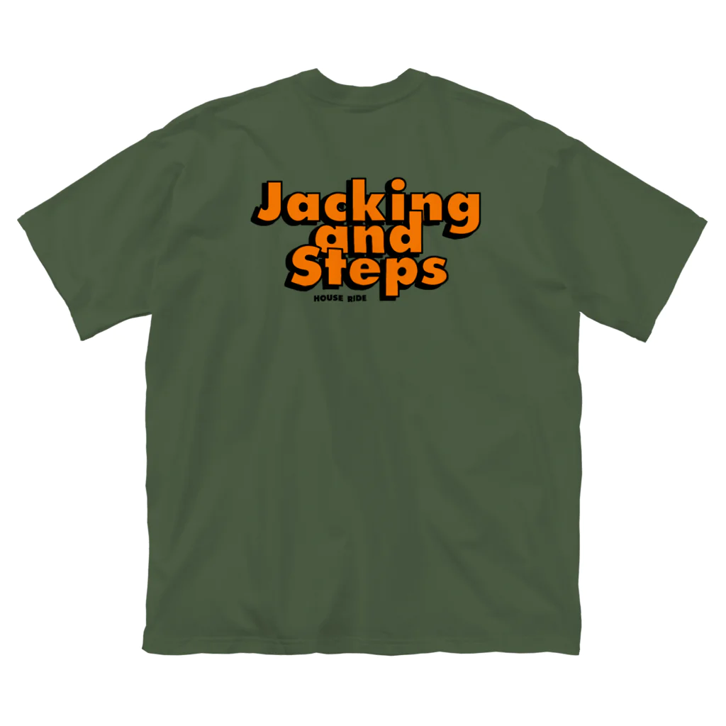 HOUSE DANCE MANIAのJACKING AND STEPS Double Print Big T-Shirt