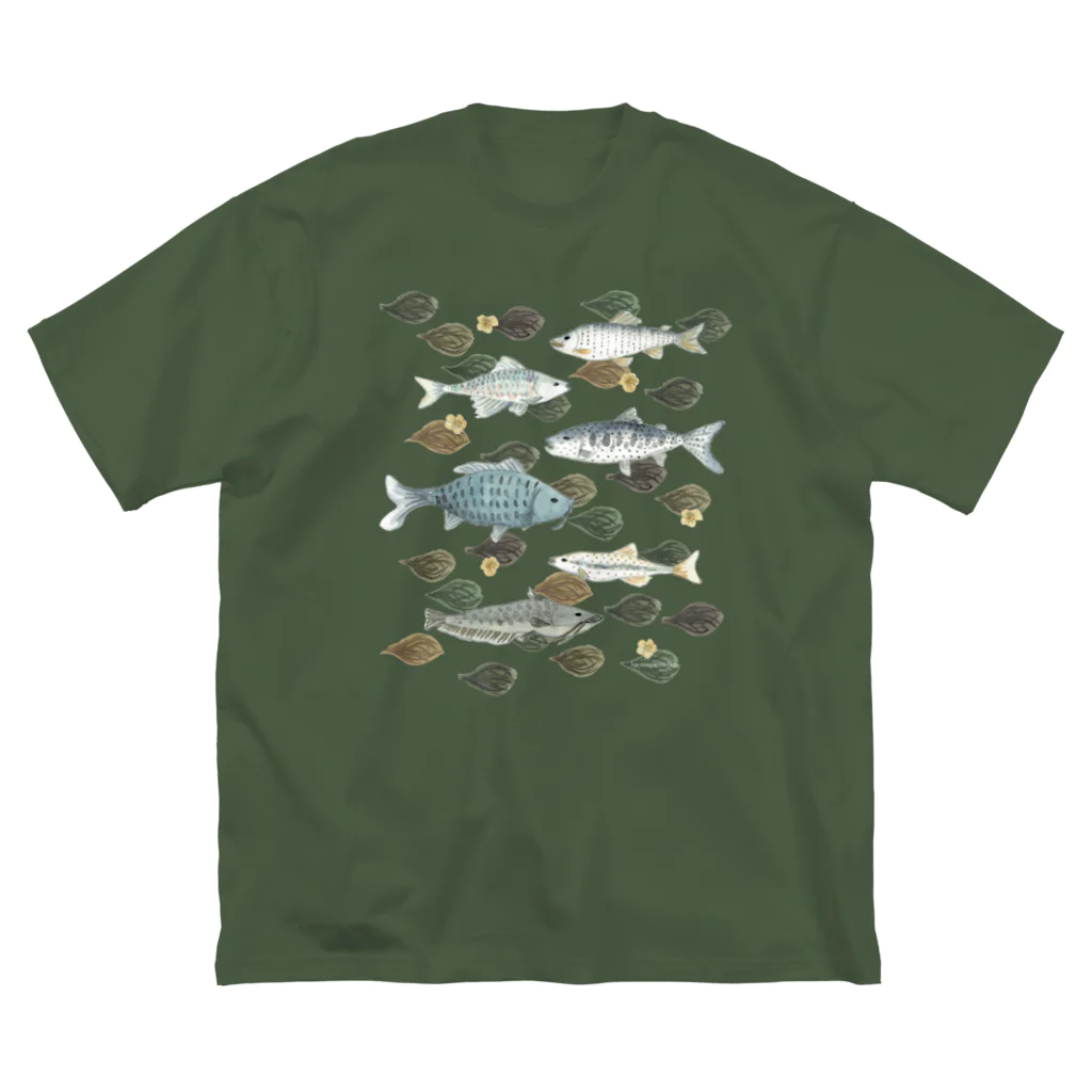 Tachimako/Mikaの川魚のカモフラ風 Big T-Shirt