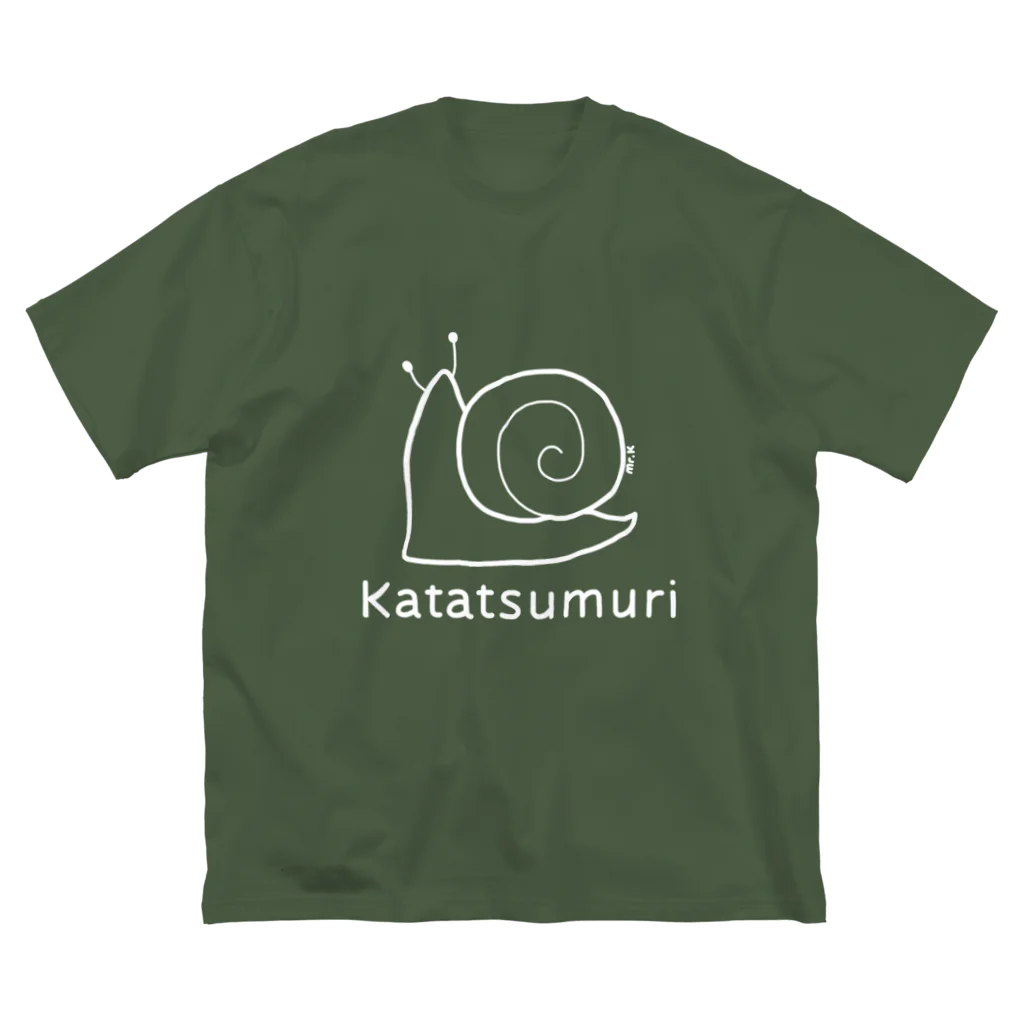 MrKShirtsのKatatsumuri (カタツムリ) 白デザイン ビッグシルエットTシャツ