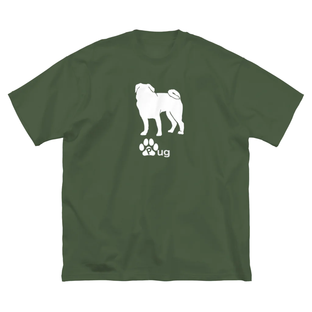 bow and arrow のパグ犬 ビッグシルエットTシャツ