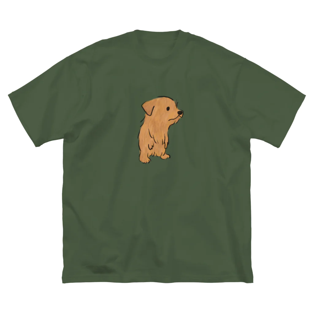 TOMOS-dogの二足歩行わんちゃん ビッグシルエットTシャツ