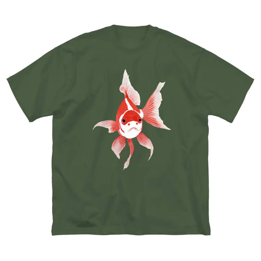 まみおデザインの金魚（ゆるモア水墨画風） Big T-Shirt