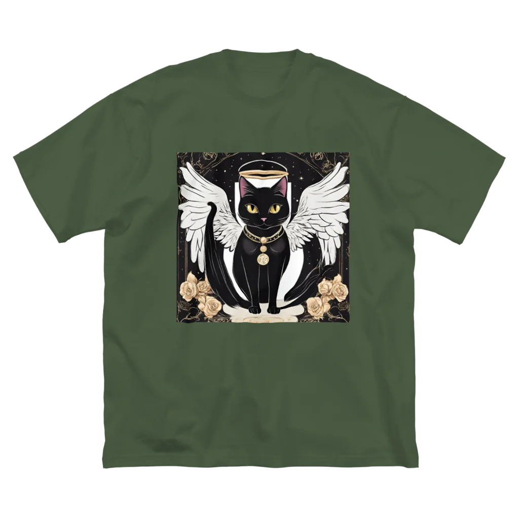 宇宙黒猫キョロちゃんの宇宙黒猫キョロちゃん(薔薇) Big T-Shirt