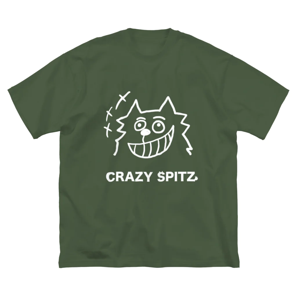 ehime@けだま&もち＆すみのCRAZY SPITZ「HA HA HA」ver.white ビッグシルエットTシャツ