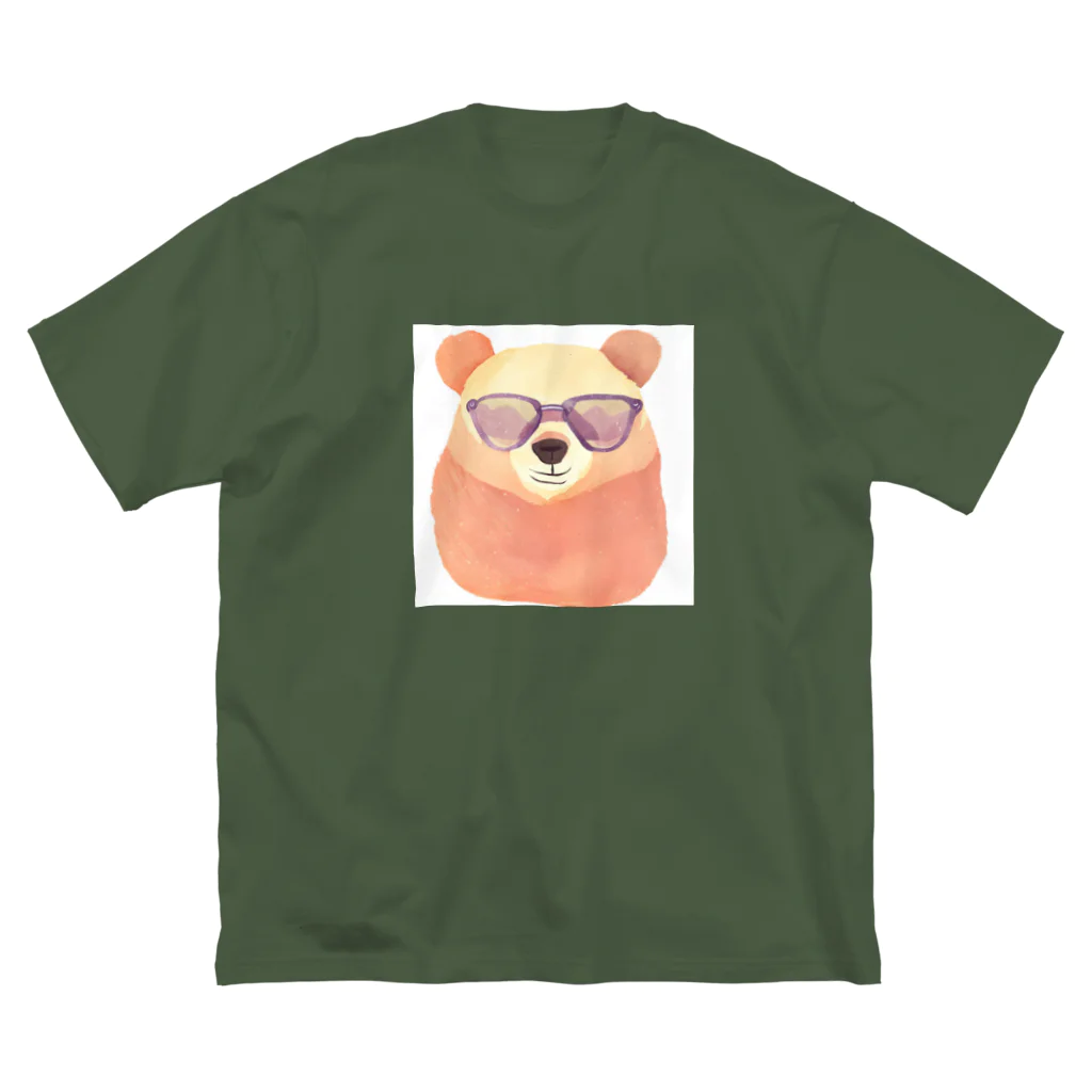 さとうさしみ。のメガネっクマ① ビッグシルエットTシャツ