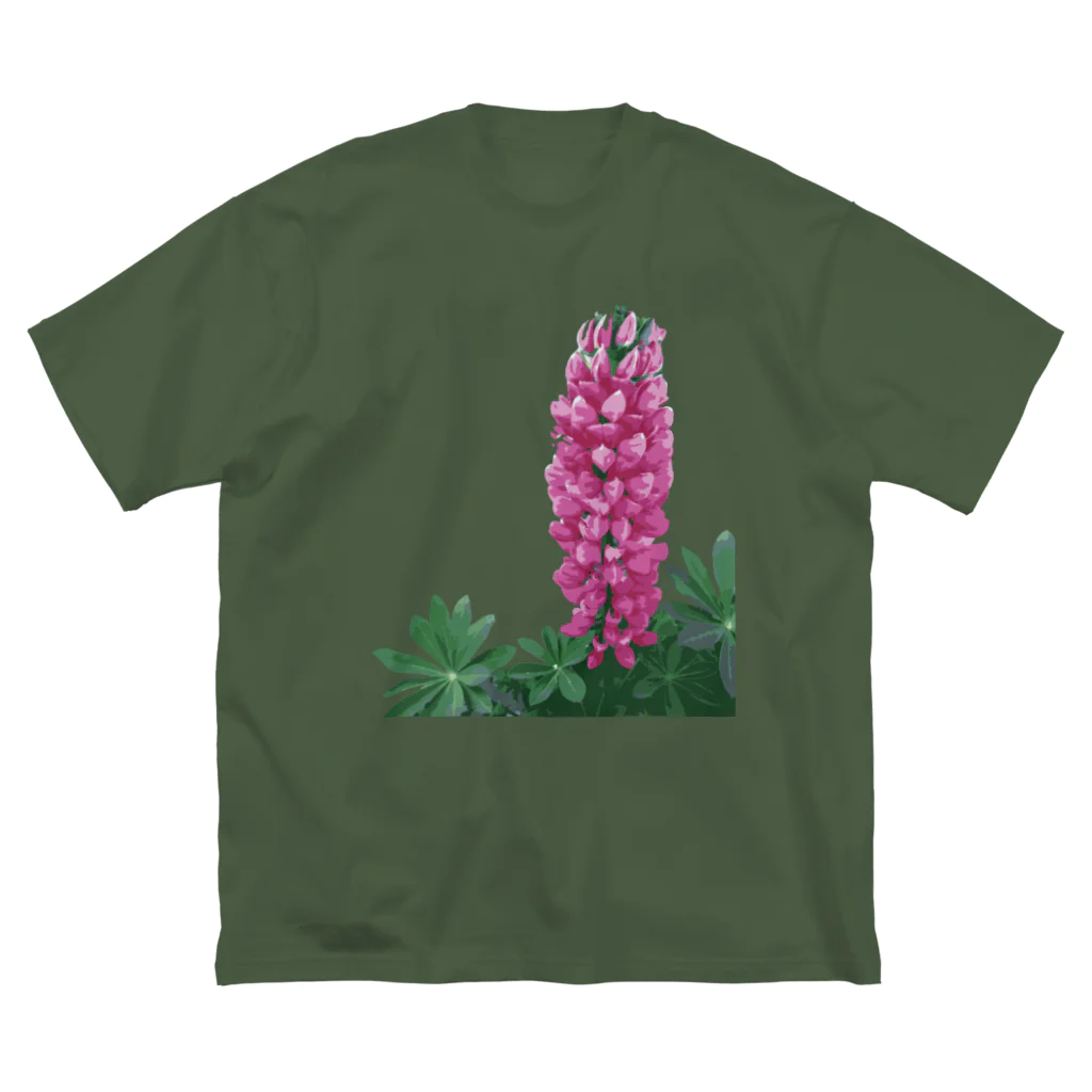 H2Styleの花の写真風　イラスト ビッグシルエットTシャツ