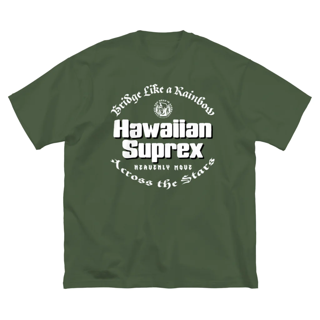 ハワイスタイルクラブのHawaiian Suprex WHT logo ビッグシルエットTシャツ