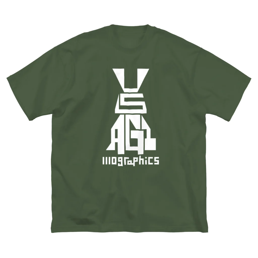 1110graphicsのUSAGI / 兎 Big T-Shirt