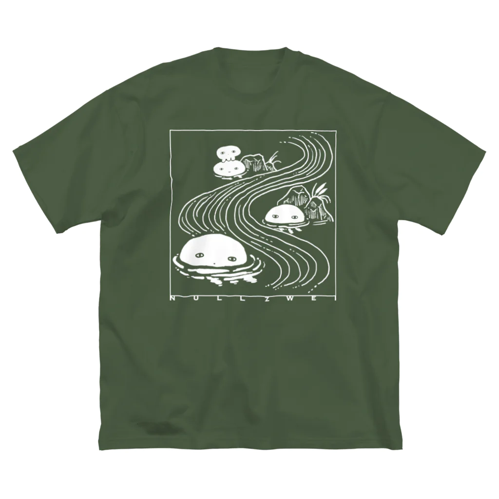 ヌルショップのくらげの川流れ ビッグシルエットTシャツ