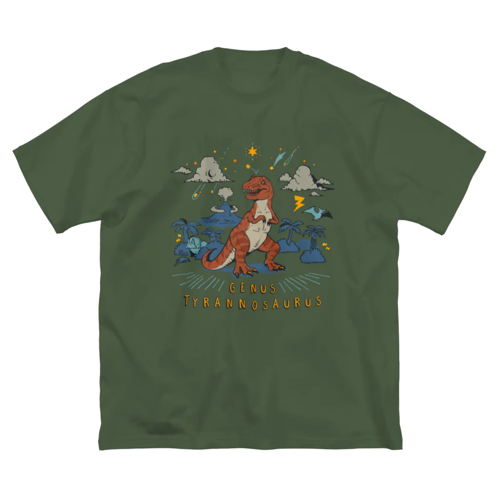 澄ノしおの（濃い生地色用）ティラノサウルス ビッグシルエットTシャツ