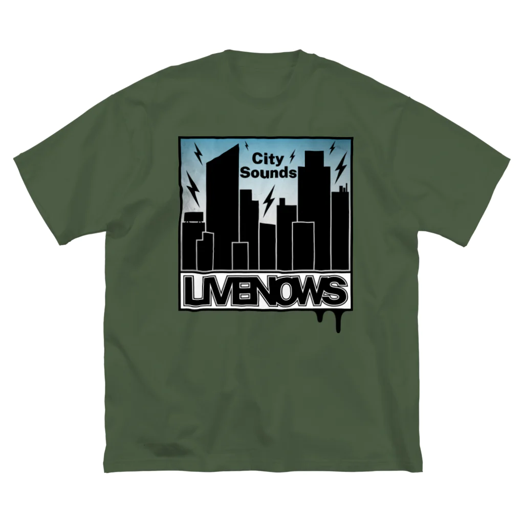 PB.DesignsのLIVENOWS - City Sounds ビッグシルエットTシャツ