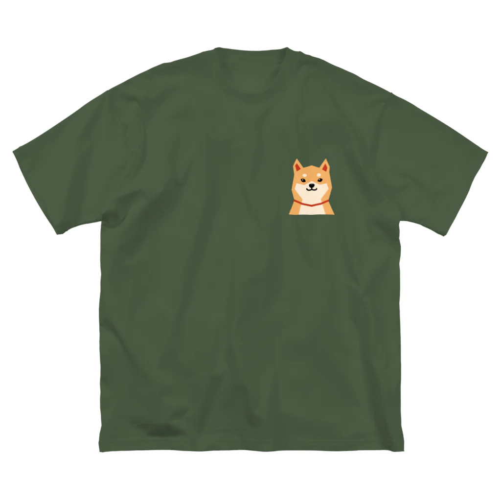 しばじるしデザインのいつもいっしょ（赤柴） ビッグシルエットTシャツ