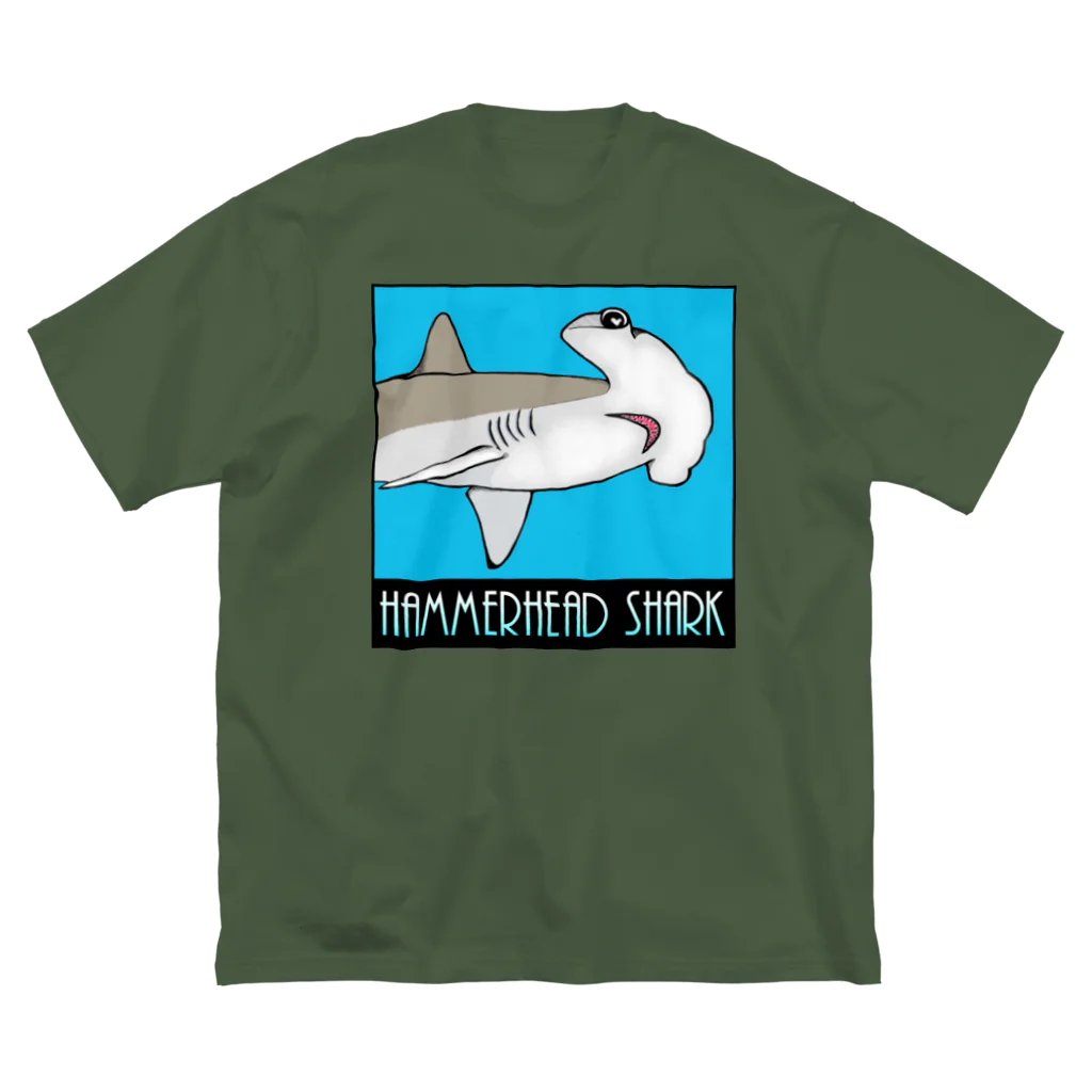 LalaHangeulのHammerhead shark(撞木鮫) ビッグシルエットTシャツ