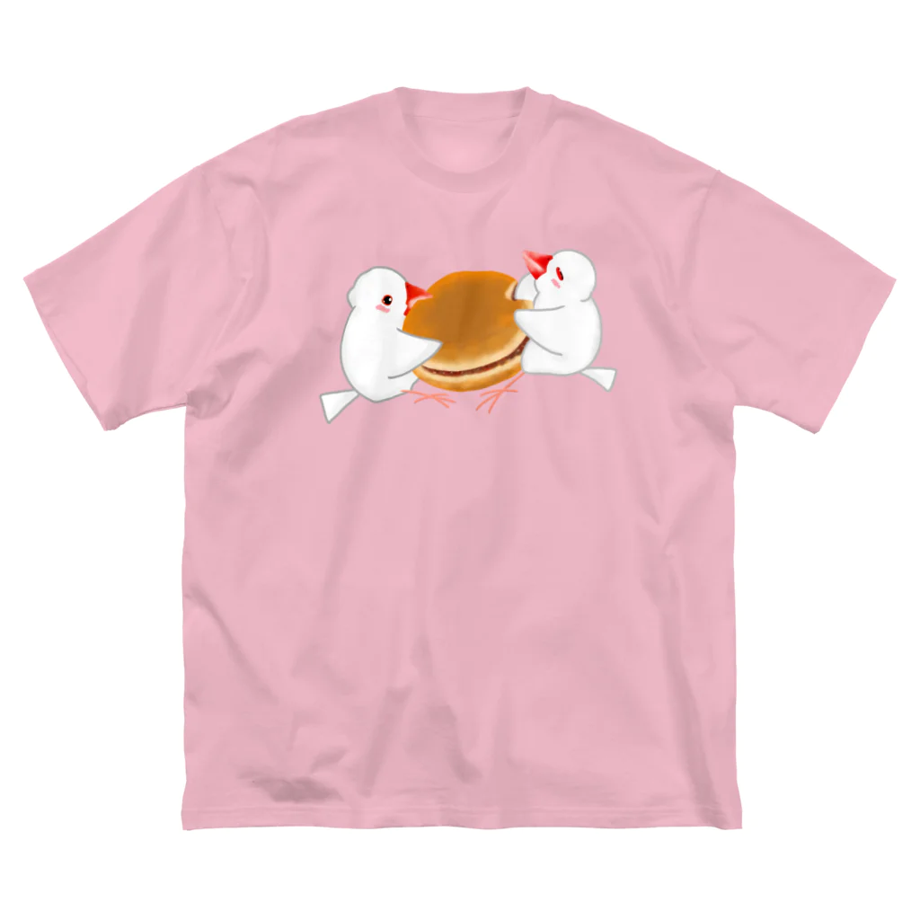 Lily bird（リリーバード）のどら焼きと文鳥ず ビッグシルエットTシャツ