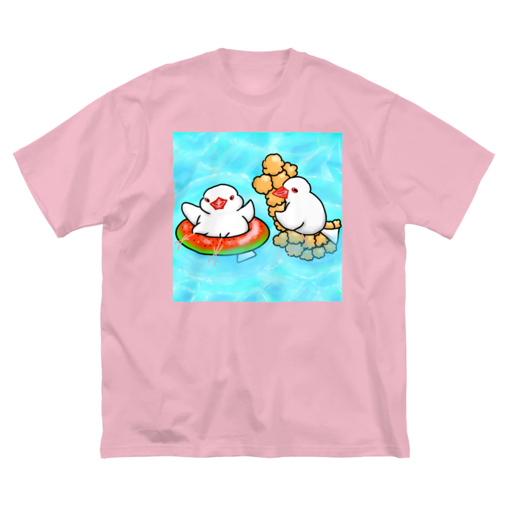 Lily bird（リリーバード）のぷかぷか水遊び文鳥ず Big T-Shirt