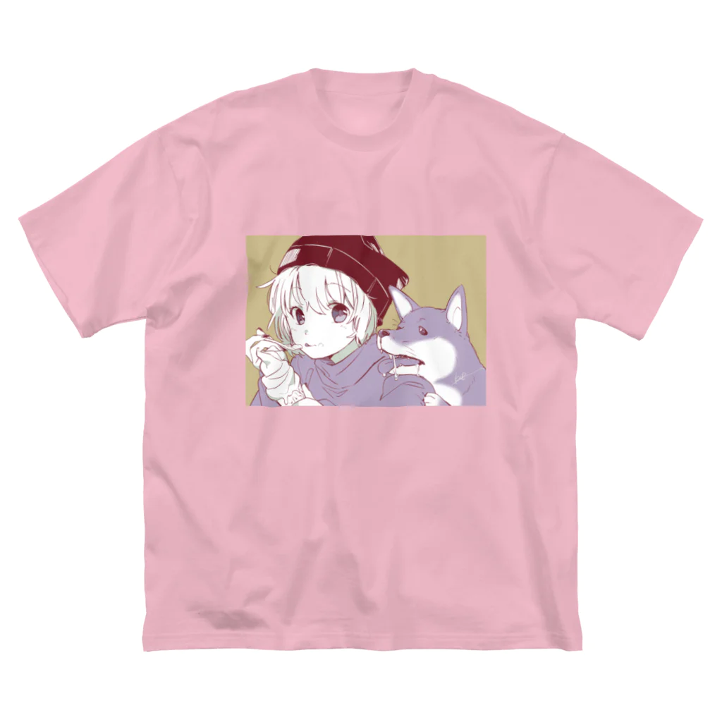 kurimo.のぼくにもください ビッグシルエットTシャツ