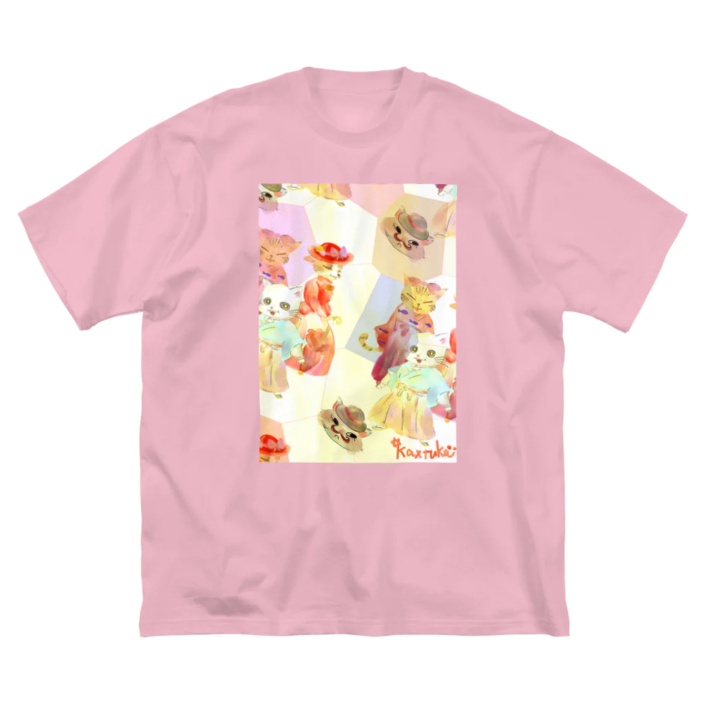 kaxtukaの猫ロマ ビッグシルエットTシャツ