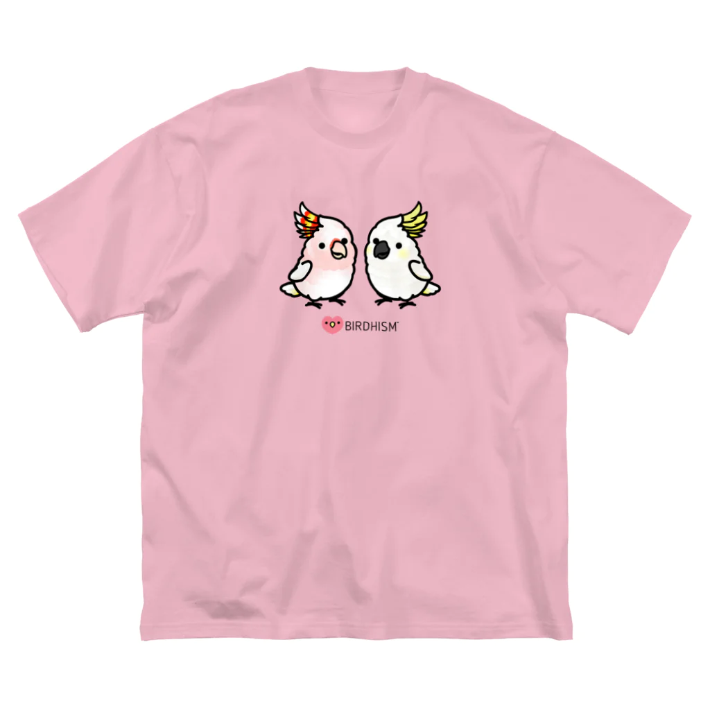 Cody the Lovebirdの仲良しクルマサカオウム&キバタン Chubby Bird Big T-Shirt