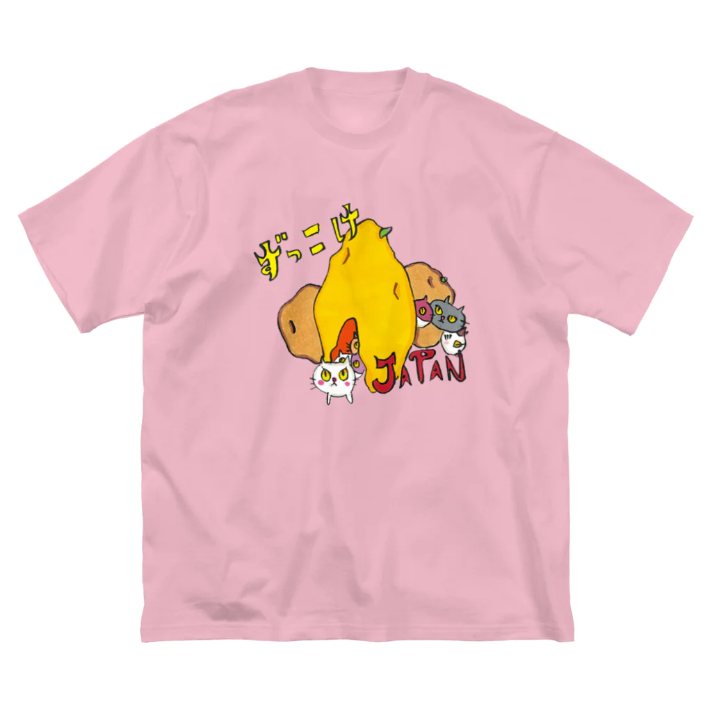 ずっこけJAPANのじゃが猫パラダイス Big T-Shirt