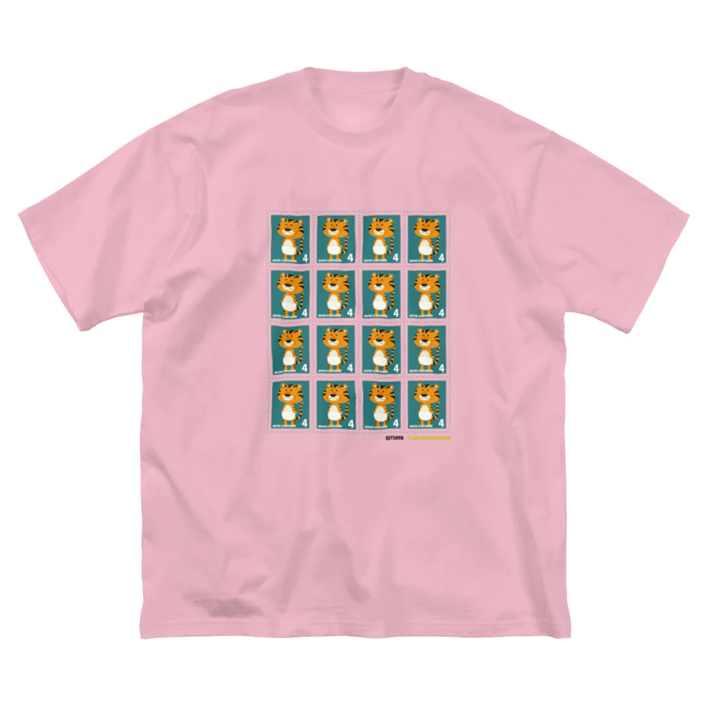 Quatre Illustrationのキャトル切手_オムツトラ4×4 ビッグシルエットTシャツ