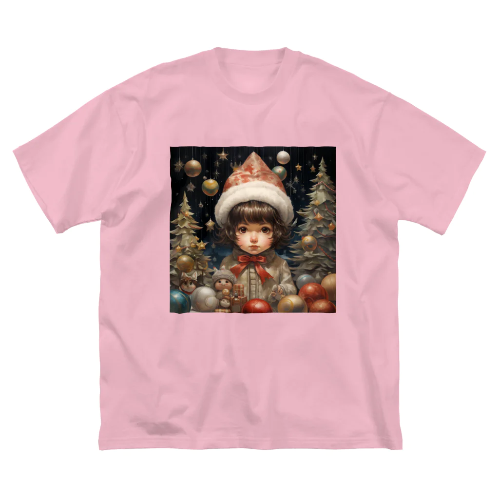 kobura05の星降る夜のクリスマスイノセンス ビッグシルエットTシャツ