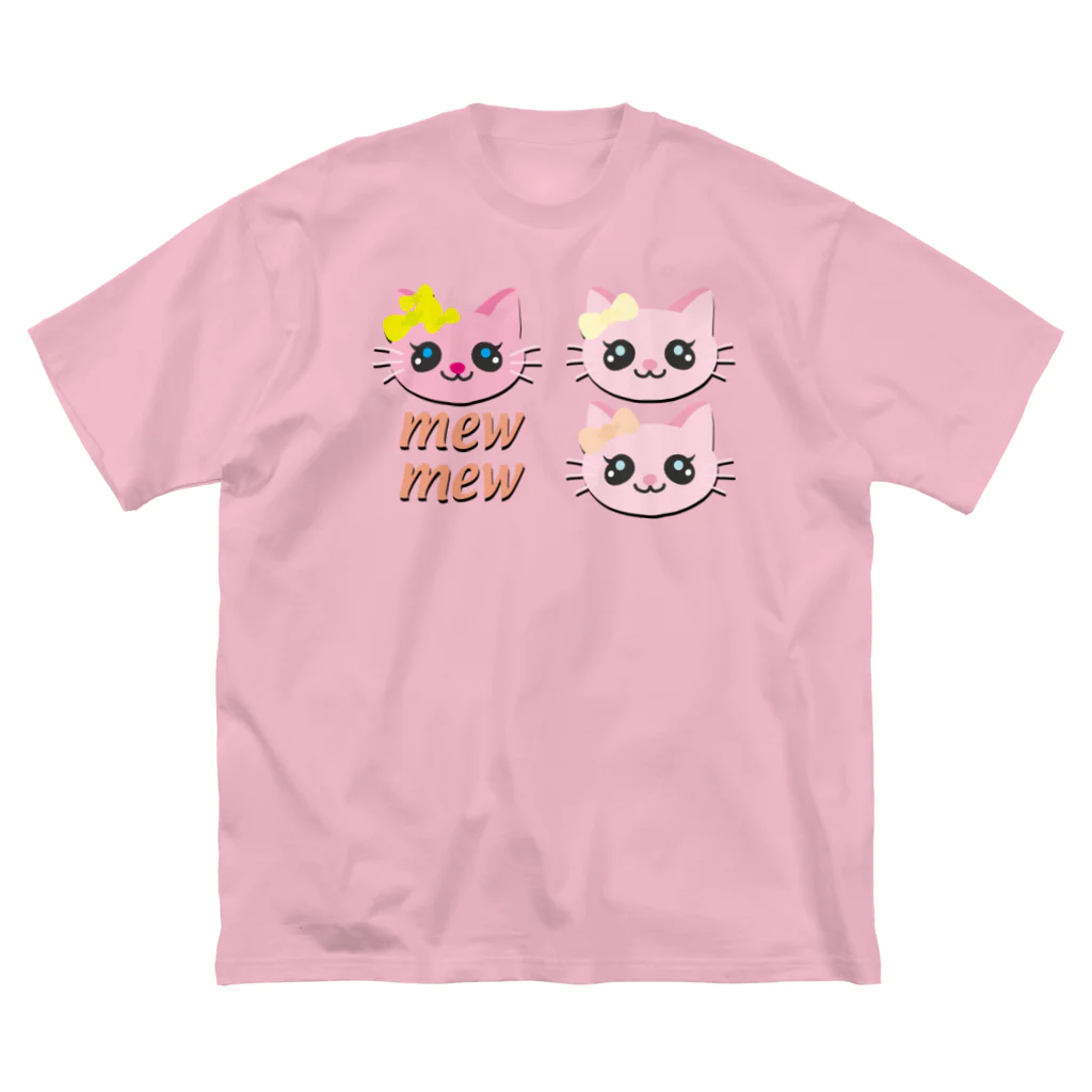 Illustrator Moca&Ram shopのこねこのミューミュー ビッグシルエットTシャツ