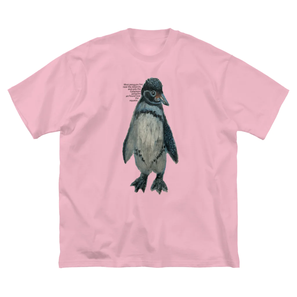 hami_closetのガラパゴスペンギン・クレパス画 ビッグシルエットTシャツ