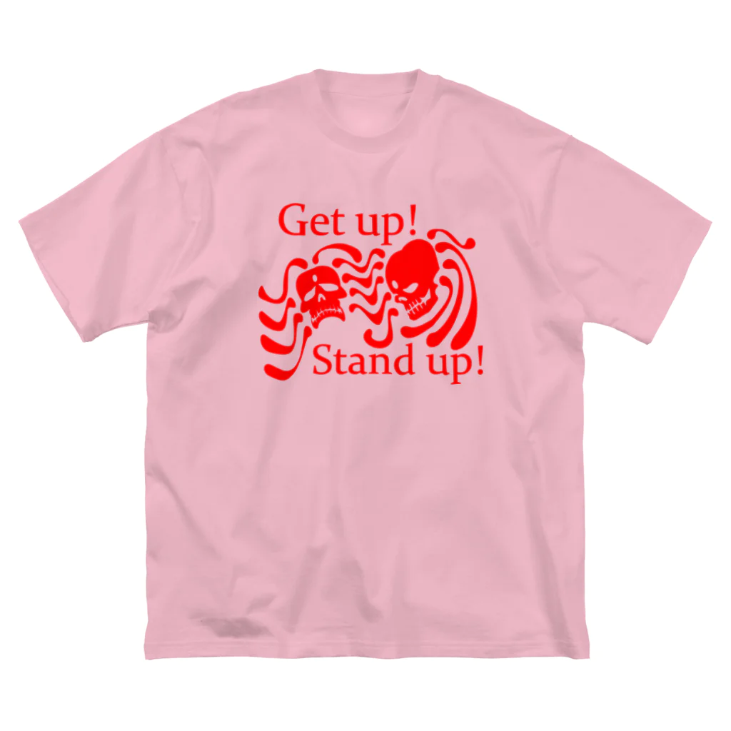 『NG （Niche・Gate）』ニッチゲート-- IN SUZURIのGet Up! Stand Up!(赤) ビッグシルエットTシャツ