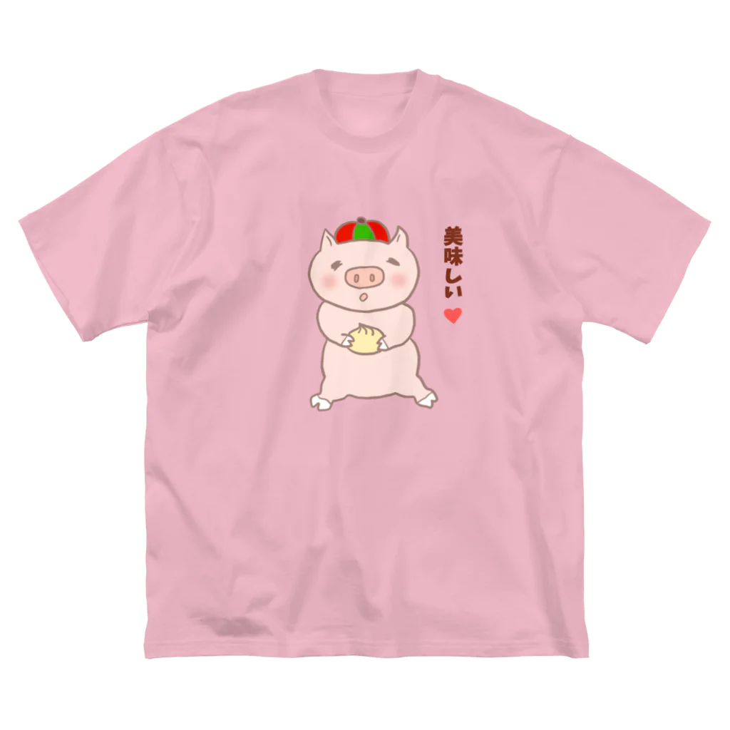 ハナのお店の美味しい豚まん ビッグシルエットTシャツ