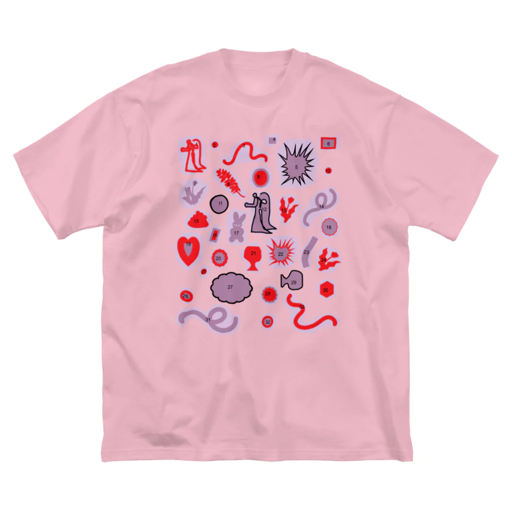 SHOP CMYKのCounting them B 全1色 ビッグシルエットTシャツ