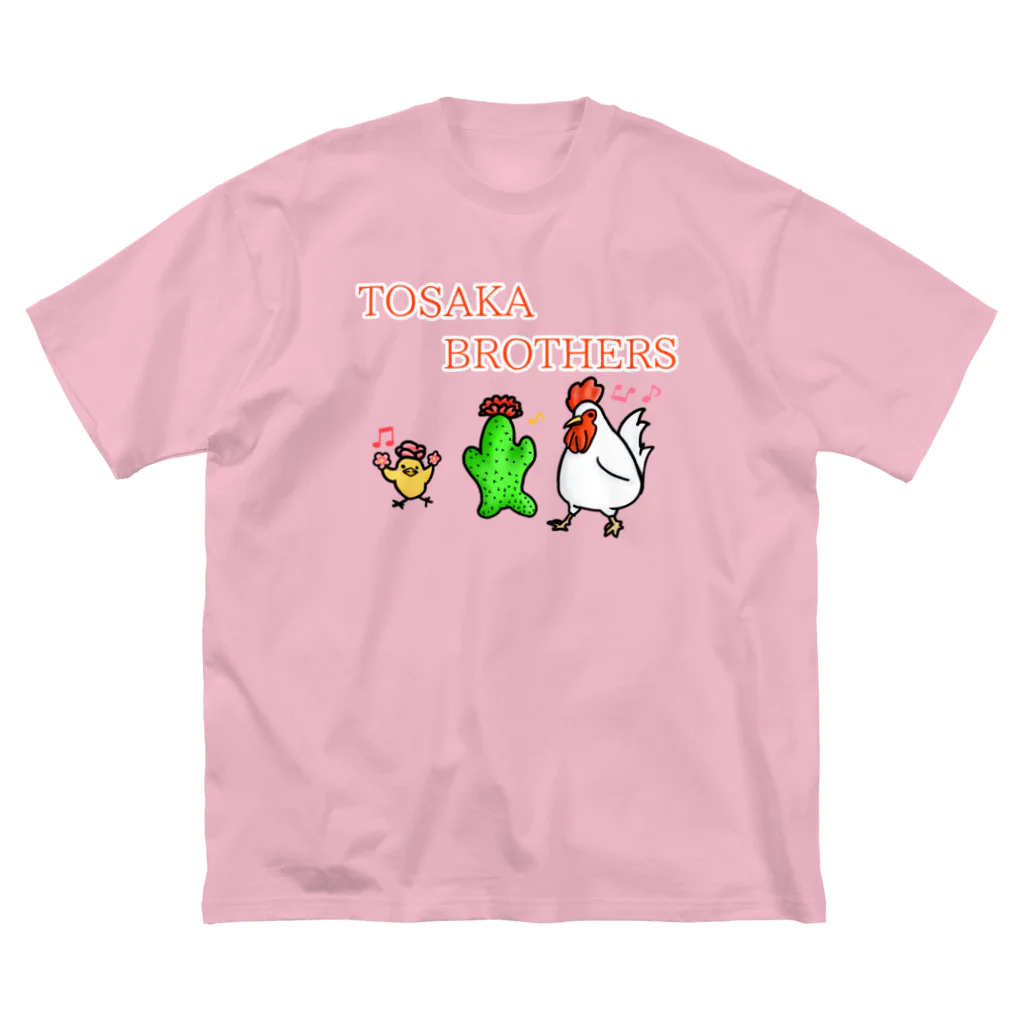 Lily bird（リリーバード）の鶏冠ブラザーズ お散歩 ビッグシルエットTシャツ