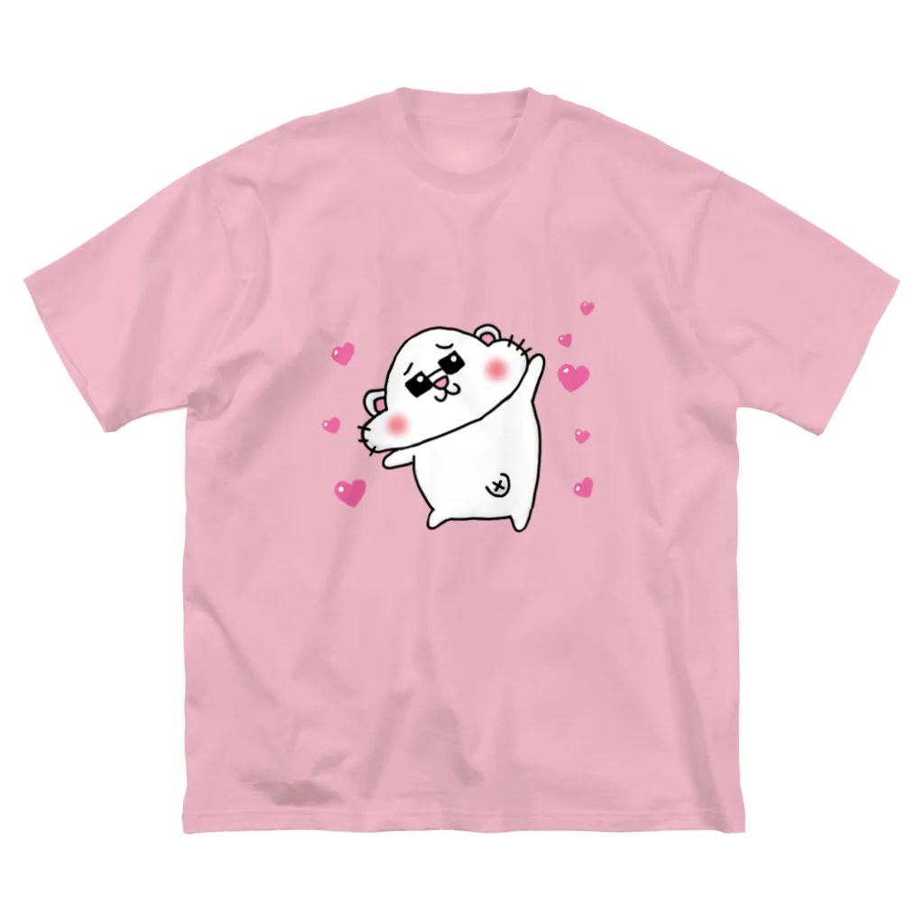 ひもとキャラクターズショップのひもにゃん ラブver. ビッグシルエットTシャツ