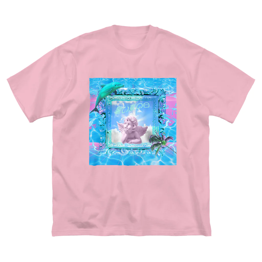 けいこうしょくの夏を乗り切る暑い日の天使Tシャツ Big T-Shirt