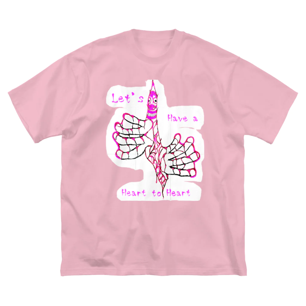 SASARiNS のHave a Heart to heart ビッグシルエットTシャツ