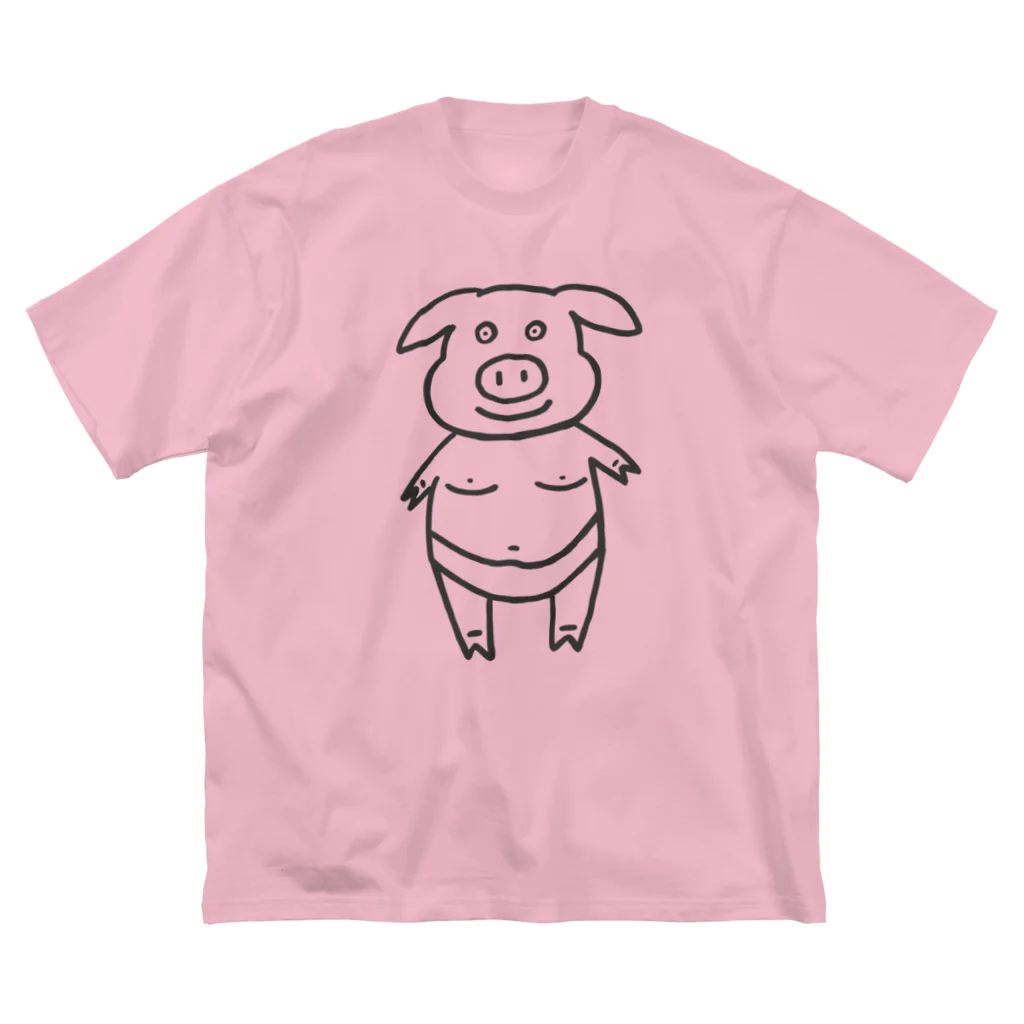 ムエックネのブタ ビッグシルエットTシャツ