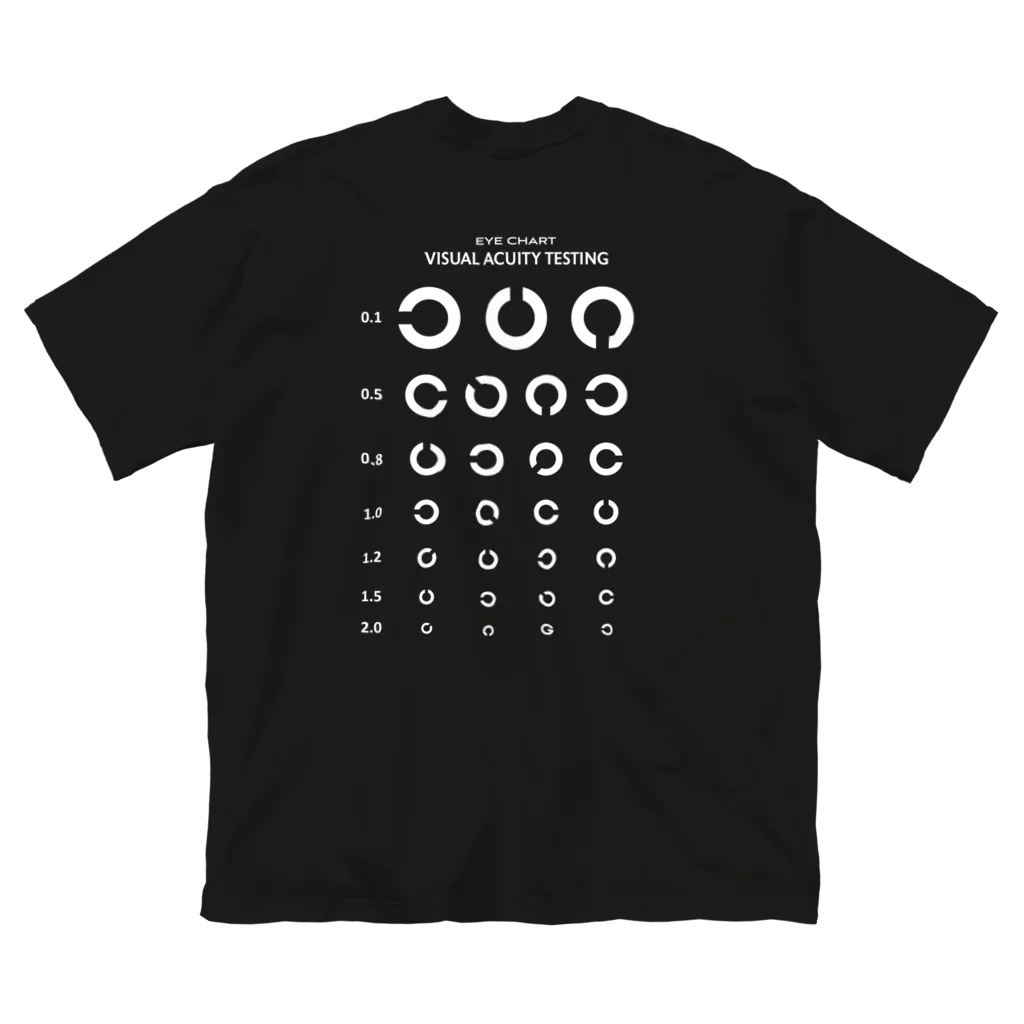 kg_shopの[☆両面] Visual Acuity Testing [ホワイト]  Big T-Shirt