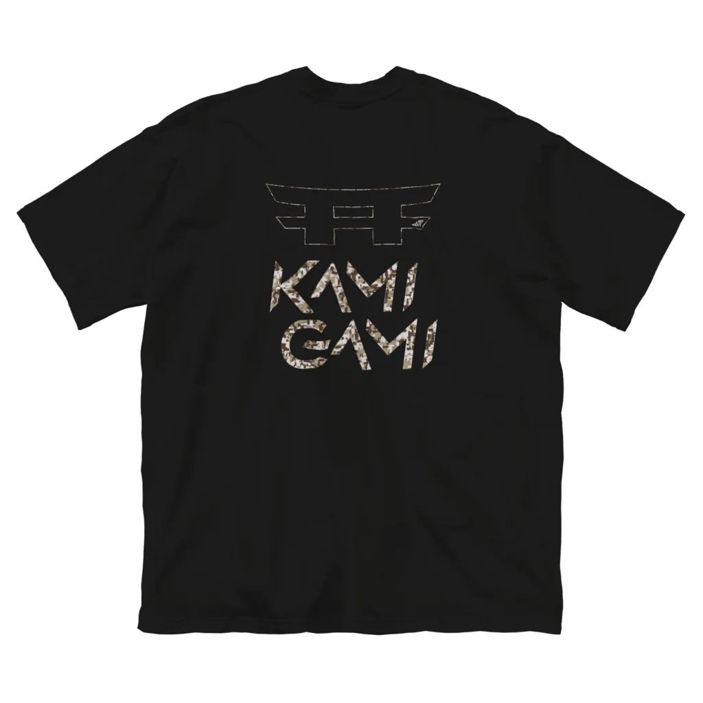 KAMI-GAMI from NTPの『KAMI-GAMI』backprint カモフラ Big T-Shirt