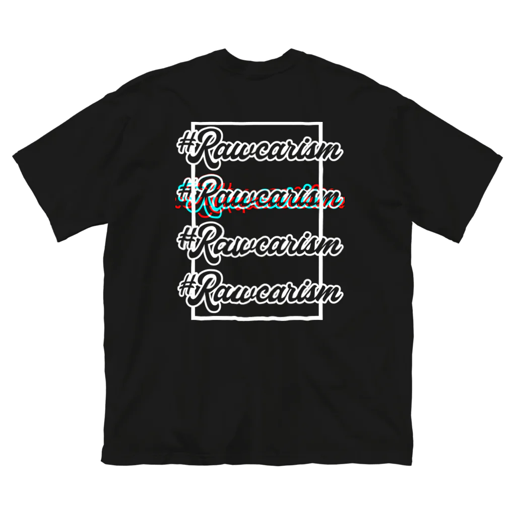 RAWCARism2022公式グッズのRAWCARism 2022 グリッチ BLACK Big T-Shirt