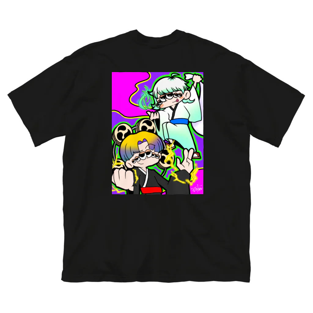 joker@モグwork'sの風神雷神現代屏風 Big T-Shirt