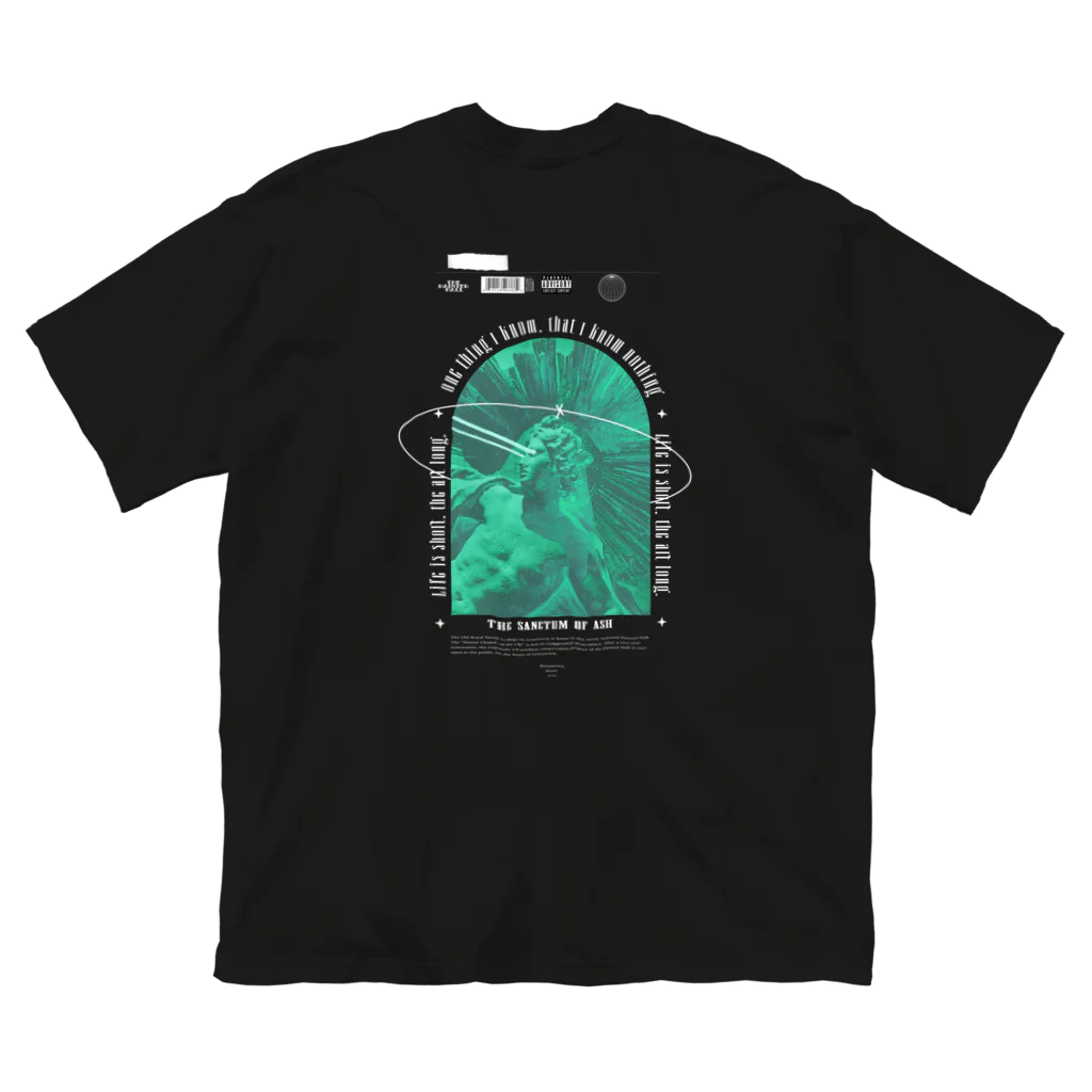 RENASCENTのストリートウェア彫刻プリント T シャツ #SanctumOfAsh Big T-Shirt