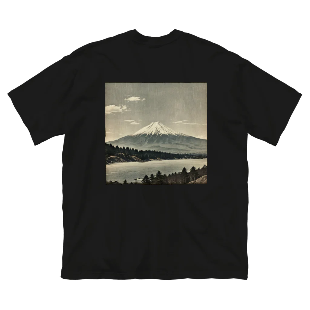 Kaz_Alter777の古風な富士山 ビッグシルエットTシャツ