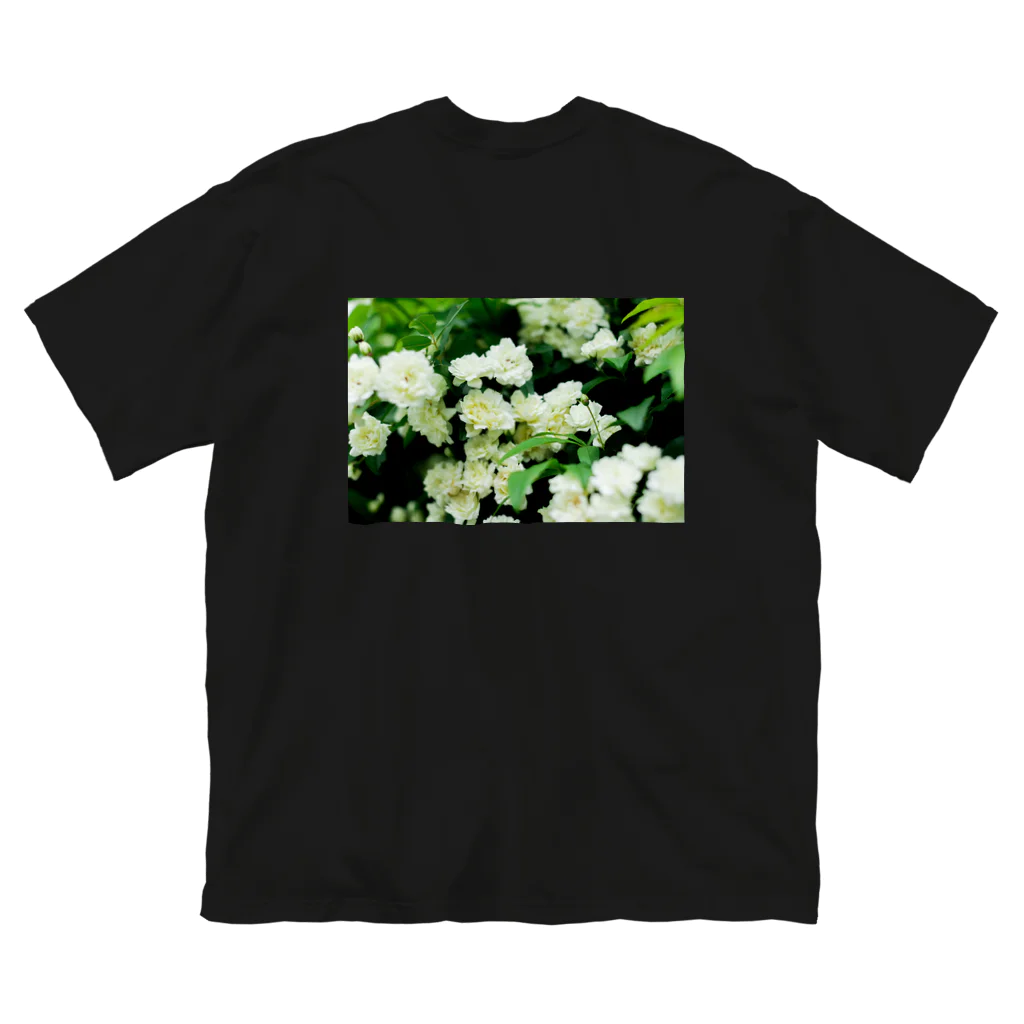 かぴばらのFLOWERS-しろ- ビッグシルエットTシャツ