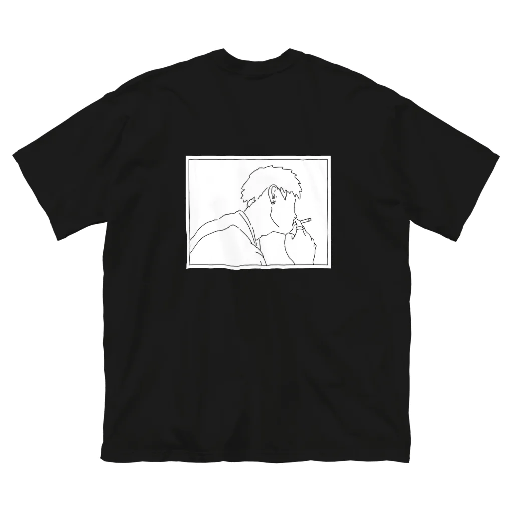 kirinoの耳にほくろがある彼 : big silhouette tee Big T-Shirt