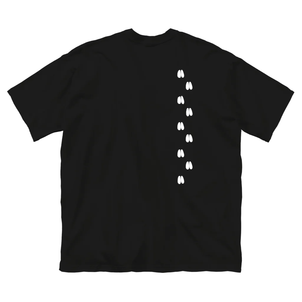 鹿沼　鹿歩の鹿沼鹿歩ロゴ（白） ビッグシルエットTシャツ