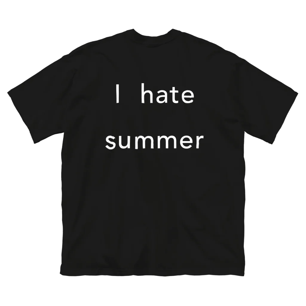 ピンクうさぎのI hate summer ビッグシルエットTシャツ