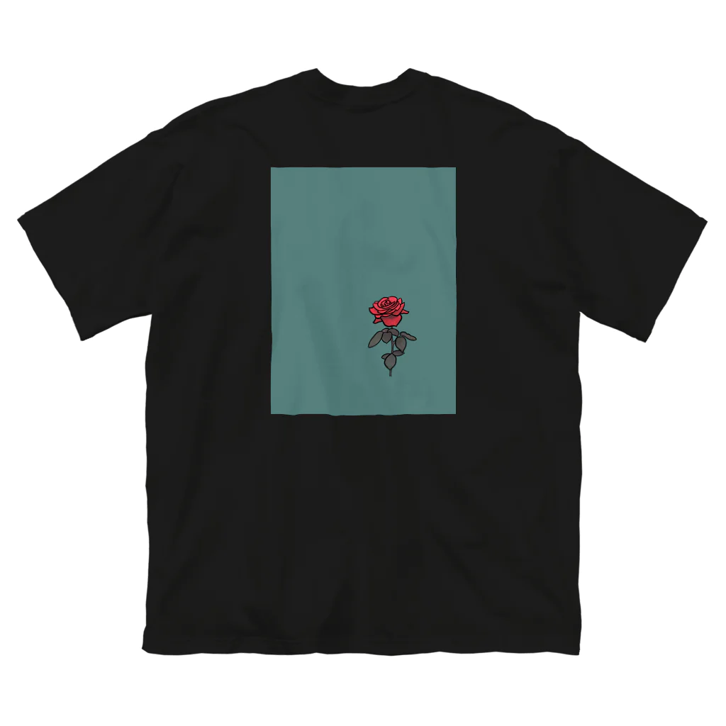 Takumasaの部屋の赤い薔薇 ビッグシルエットTシャツ